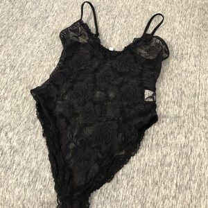 Black lace bodysuit!